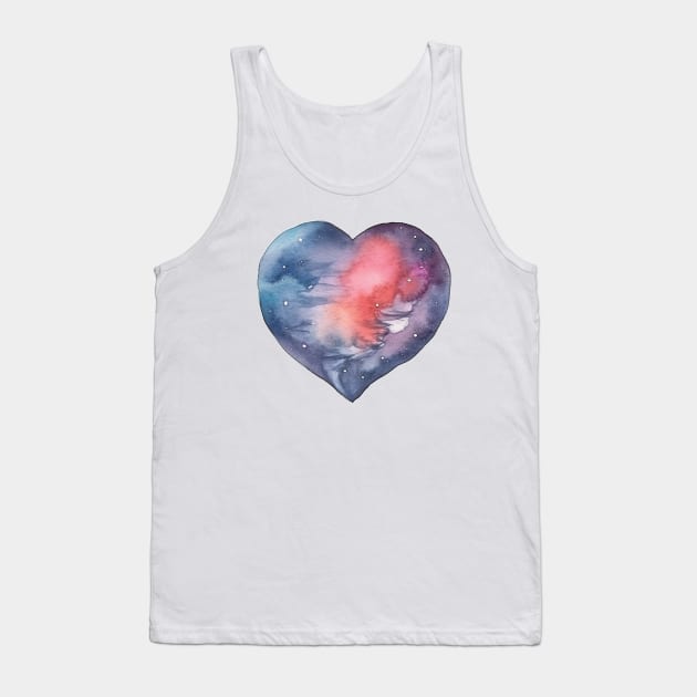Rainbow Heart Shape #8 Tank Top by SquigglyWiggly